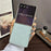For Samsung Galaxy Z Flip7 5G  Case with Metal Frame Electroplating PU Leather PC Protective Cover - Blue - 2