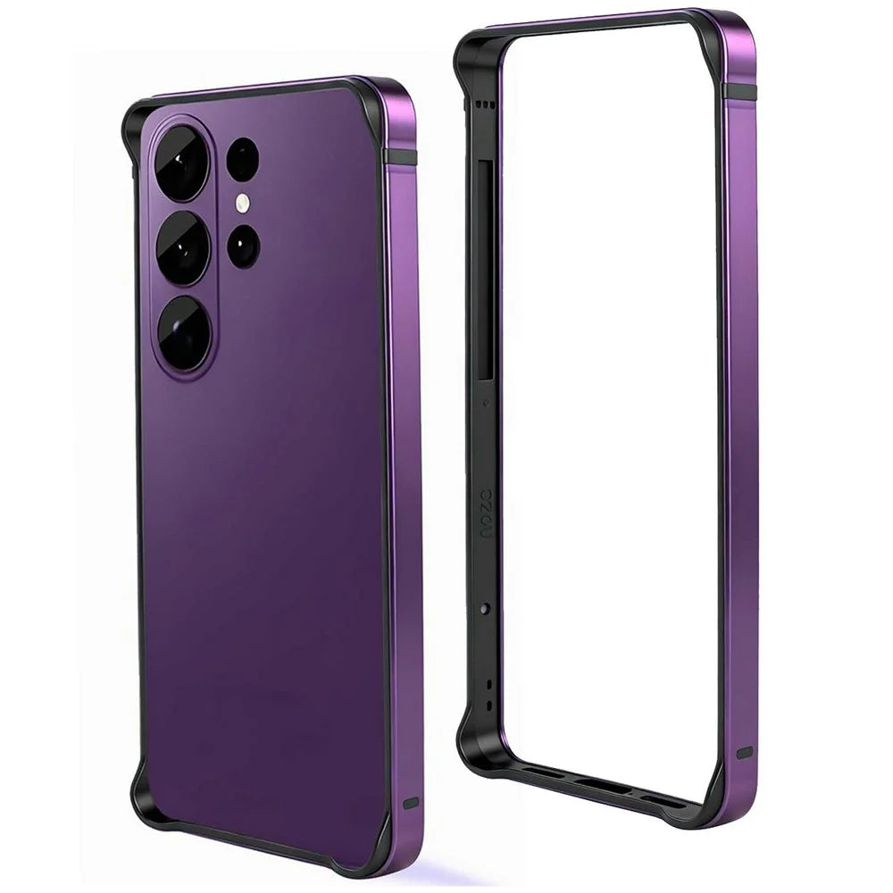 For Samsung Galaxy S26 Ultra Bumper Case TPU + Metal Frame Heat Dissipation Cover - Purple - 2