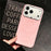 For iPhone 17 Pro Max Case Compatible with MagSafe Sun Pattern Rhinestone Metal Camera Frame Liquid Silicone Phone Cover - Pink - 1