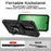 For Samsung Galaxy A27 5G Case PC + TPU Phone Cover with Lens Protection Kickstand - Black - 4