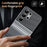 For Samsung Galaxy S22 Ultra 5G Case Card Slot View Window Gradient Color Checkered Pattern Leather Phone Cover - Black - 4