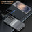 For Samsung Galaxy A16 5G  /  A16 4G Case Card Slot View Window Gradient Color Checkered Pattern Leather Phone Cover - Black - 3