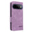 For Google Pixel 11 Pro XL Case Leather Wallet Flip Phone Cover with Hardware Decor - Purple - 6