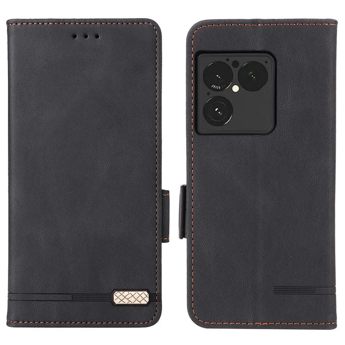 For Sony Xperia 1 VIII Case Leather Wallet Flip Phone Cover with Hardware Decor - Black - 1