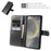 For Samsung Galaxy S24 Wallet Case Crazy Horse Texture Leather Flip Phone Cover with Magnetic Closure - Black - 3
