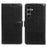 For Samsung Galaxy S24 Wallet Case Crazy Horse Texture Leather Flip Phone Cover with Magnetic Closure - Black - 5