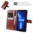 For iPhone 13 Pro Wallet Case Crazy Horse Texture Leather Flip Phone Cover with Magnetic Closure - Brown - 3