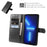 For iPhone 13 Pro Max Wallet Case Crazy Horse Texture Leather Flip Phone Cover with Magnetic Closure - Black - 3