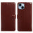 For iPhone 14 Plus Wallet Case Crazy Horse Texture Leather Flip Phone Cover with Magnetic Closure - Brown - 5