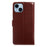 For iPhone 14 Plus Wallet Case Crazy Horse Texture Leather Flip Phone Cover with Magnetic Closure - Brown - 7
