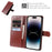 For iPhone 14 Pro Max Wallet Case Crazy Horse Texture Leather Flip Phone Cover with Magnetic Closure - Brown - 3