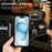For iPhone 15 Wallet Case Crazy Horse Texture Leather Flip Phone Cover with Magnetic Closure - Black - 4