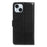 For iPhone 15 Wallet Case Crazy Horse Texture Leather Flip Phone Cover with Magnetic Closure - Black - 7