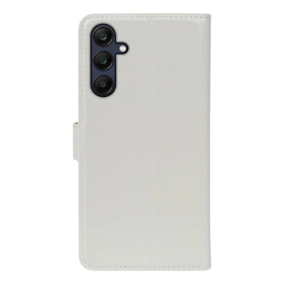 For Samsung Galaxy A25 5G (Global) (161mm) Wallet Case Crazy Horse Texture Leather Flip Phone Cover with Magnetic Closure - White - 7