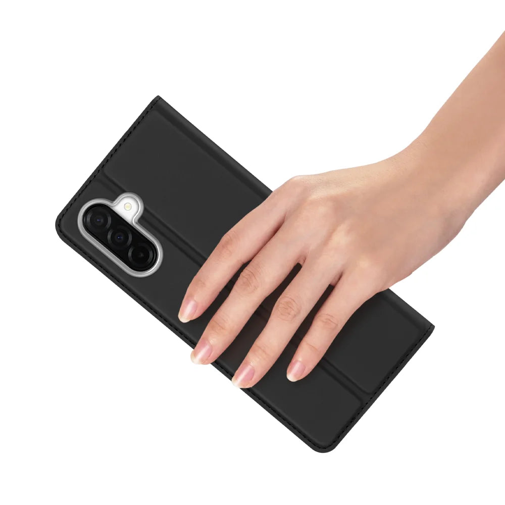 Dux Ducis For Samsung Galaxy A27 5G Case Skin Pro Series Leather Stand Cover Card Holder - Black - 6