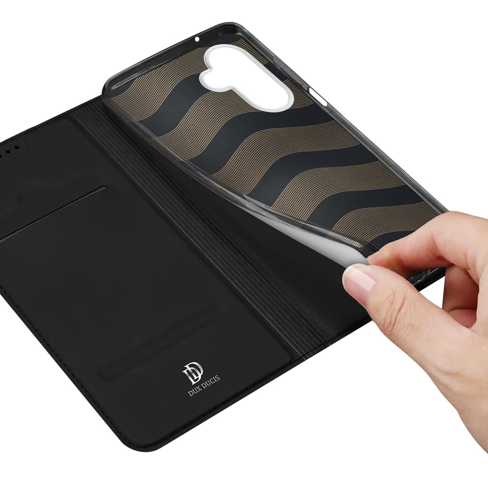 Dux Ducis For Samsung Galaxy A27 5G Case Skin Pro Series Leather Stand Cover Card Holder - Black - 7