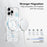 For iPhone 16 Pro CASEKOO Magnetic Case Constellation Pattern Ring Kickstand Shockproof PC + TPU Phone Cover - Cancer - 6