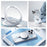 For iPhone 16 Pro CASEKOO Magnetic Case Constellation Pattern Ring Kickstand Shockproof PC + TPU Phone Cover - Cancer - 7
