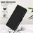 For Samsung Galaxy A27 5G Case Solid Color Wallet Leather Phone Cover with Strap - Black - 2