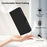 For Samsung Galaxy A27 5G Case Solid Color Wallet Leather Phone Cover with Strap - Black - 6