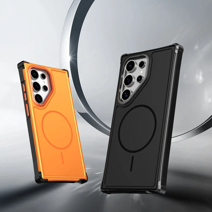 For Samsung Galaxy S24 Ultra Magnetic Case Shockproof TPU PC Protective Cover - Black - 2