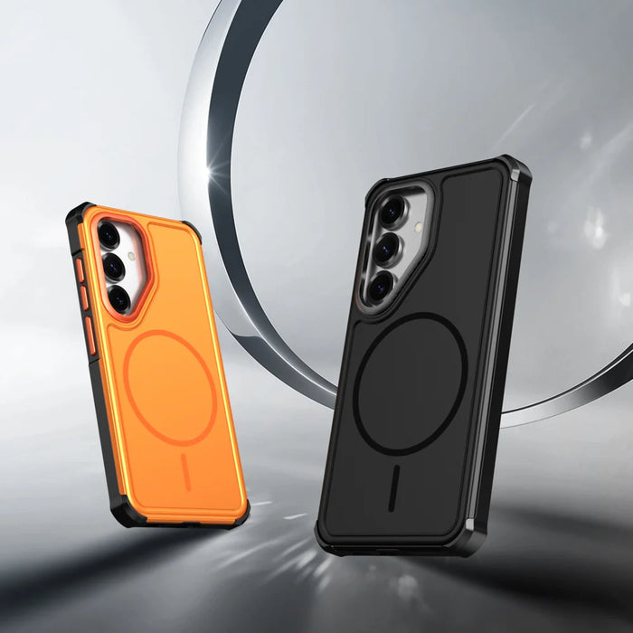 For Samsung Galaxy S24+ / Galaxy S25+ Magnetic Case Shockproof TPU PC Protective Cover - Black - 2