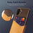 For Samsung Galaxy A37 5G Case PU Leather Cloth Texture Hard PC Phone Cover with Card Holder - Yellow - 3