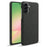 For Samsung Galaxy A57 5G Phone Case Cloth Texture Anti-Scratch Protective PC Back Cover - Black - 1