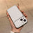 For iPhone 15 Case PU Leather Texture Shockproof TPU Protective Phone Cover - White - 2