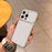 For iPhone 15 Pro Max Case PU Leather Texture Shockproof TPU Protective Phone Cover - White - 4