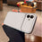 For Samsung Galaxy A06 4G Case PU Leather Texture Shockproof TPU Protective Phone Cover - White - 4