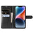 For iPhone 14 Wallet Case Crazy Horse Texture Leather Flip Phone Cover with Magnetic Closure - Black - 2