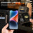 For iPhone 14 Wallet Case Crazy Horse Texture Leather Flip Phone Cover with Magnetic Closure - Black - 4