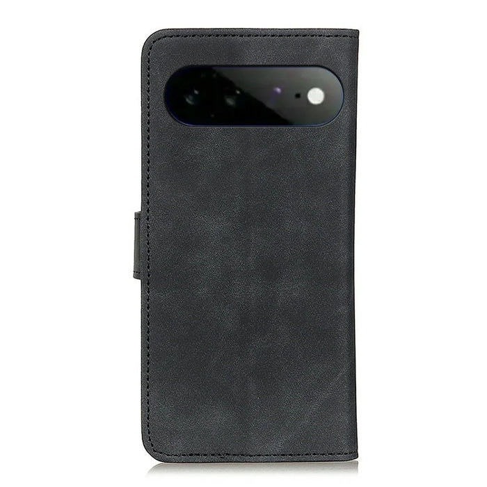 KHAZNEH For Google Pixel 11 Pro XL Case PU Leather Retro Texture Phone Cover - Black - 7