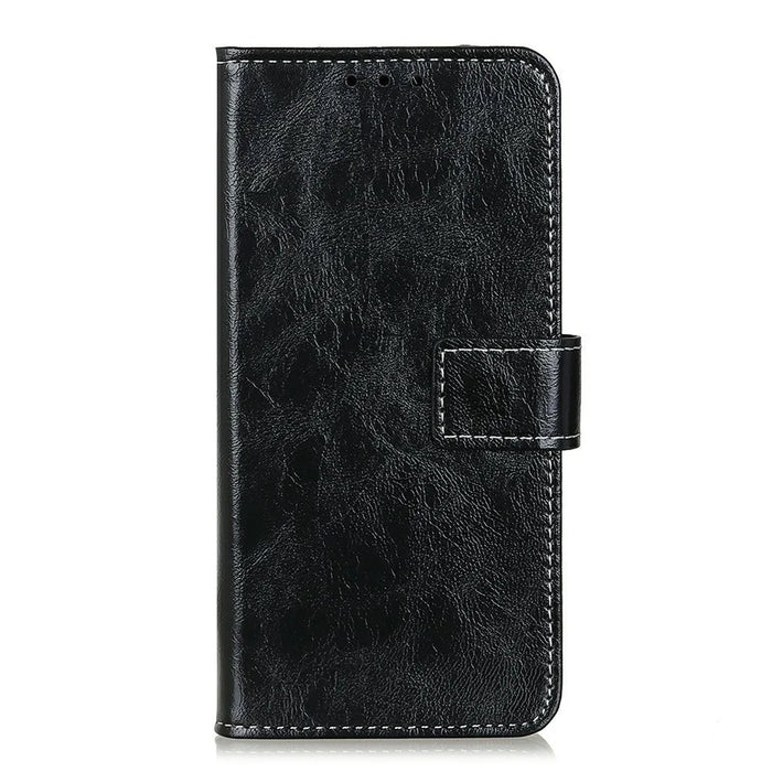 For Google Pixel 11 Pro XL Case Wallet Leather Phone Cover Crazy Horse Texture - Black - 7