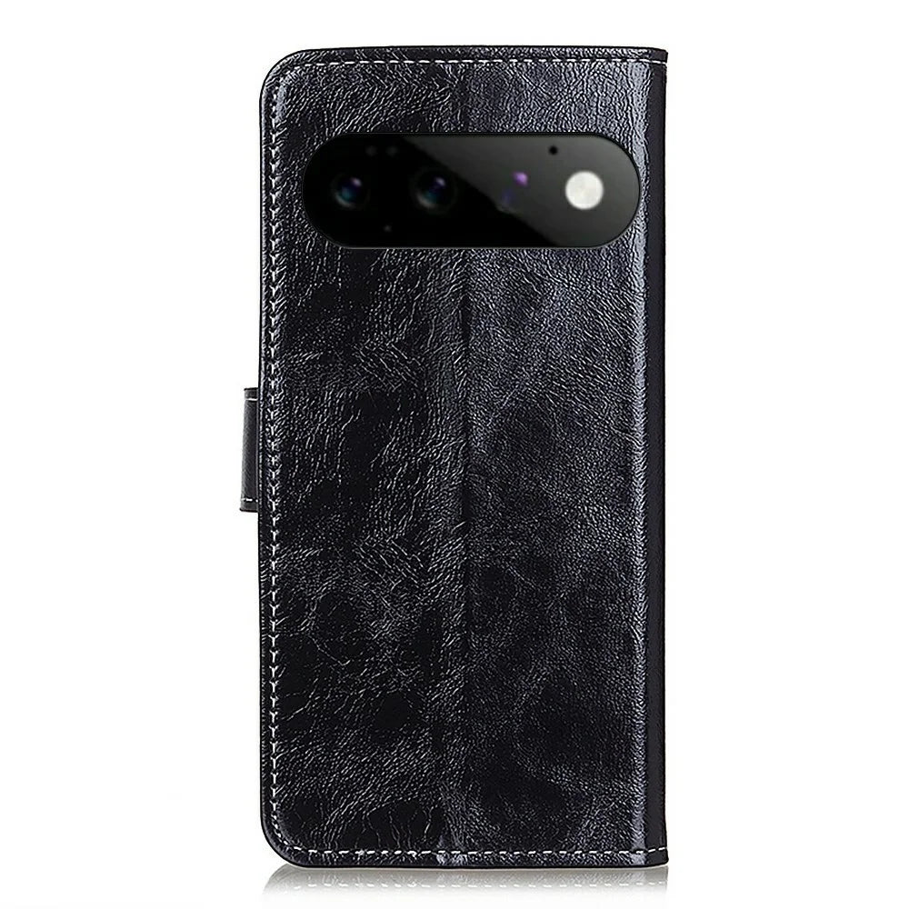 Case For Google Pixel 11  /  11 Pro Wallet Leather Phone Cover Crazy Horse Texture - Black - 6