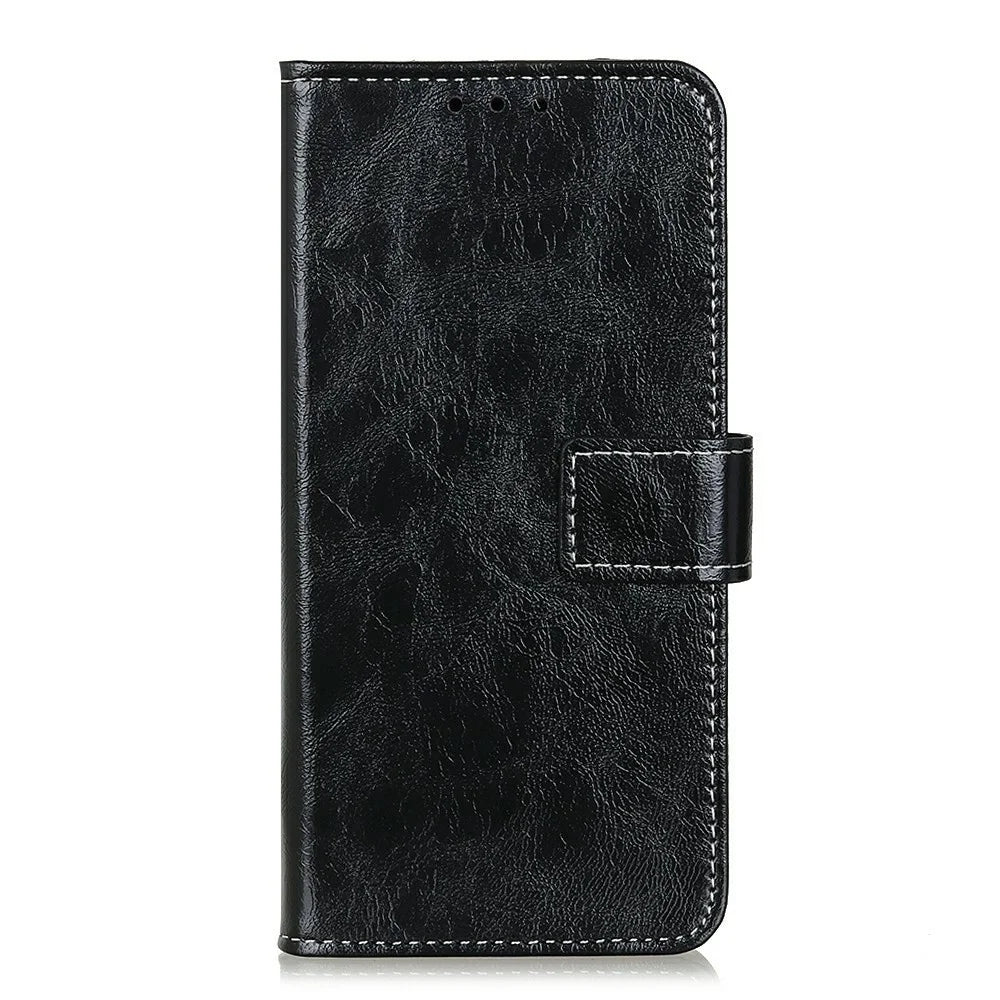 Case For Google Pixel 11  /  11 Pro Wallet Leather Phone Cover Crazy Horse Texture - Black - 7
