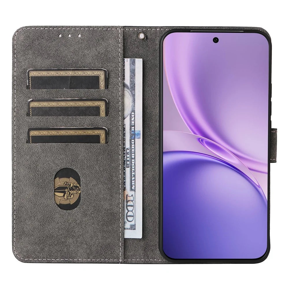 For vivo X300 FE 5G / S50 Pro mini 5G Wallet RFID Blocking PU Leather Phone Cover Stand with Strap - Black - 2