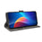 For TCL K70 SE 4G Case Wallet RFID Blocking PU Leather Phone Cover Stand with Strap - Black - 4