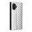For TCL K70 SE 4G Case Wallet Rhombus Imprinted PU Leather Phone Cover - Silver - 7