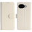 For Google Pixel 10a Stand Case Litchi Texture Genuine Cow Leather Wallet Phone Cover RFID Blocking - White - 1