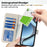 For Google Pixel 10a Stand Case Litchi Texture Genuine Cow Leather Wallet Phone Cover RFID Blocking - White - 5