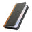 For Samsung Galaxy S26 Case Calf Texture 3 Card Slots Color Splicing Leather Phone Cover - Black+Yellow - 6
