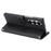 For Samsung Galaxy Z Fold7 5G Stand Case Litchi Texture Genuine Cow Leather Wallet Phone Cover RFID Blocking - Black - 3