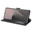 For Samsung Galaxy Z Fold7 5G Stand Case Litchi Texture Genuine Cow Leather Wallet Phone Cover RFID Blocking - Black - 4