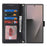 For Samsung Galaxy Z Fold6 5G Stand Case Litchi Texture Genuine Cow Leather Wallet Phone Cover RFID Blocking - Black - 2