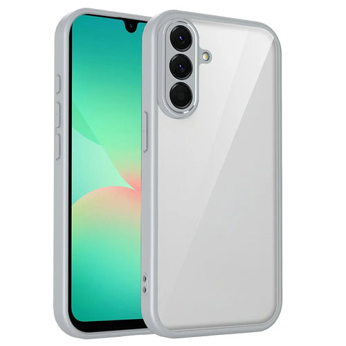 For Samsung Galaxy A27 5G Case Matte Skin Touch Clear PC + TPU Shockproof Phone Back Cover - White - 1