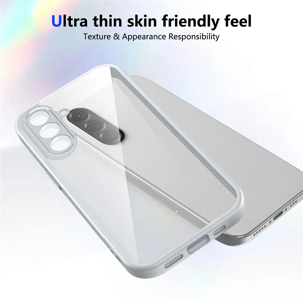 For Samsung Galaxy A27 5G Case Matte Skin Touch Clear PC + TPU Shockproof Phone Back Cover - White - 3