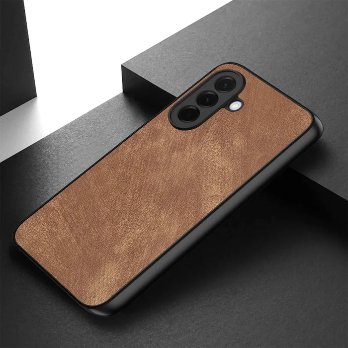 For Samsung Galaxy A27 5G Case Shockproof Slim Retro Leather Phone Back Cover - Brown - 6