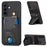 For Samsung Galaxy A27 5G Case with K-Shaped Kickstand Leather Phone Back Cover - Black - 1